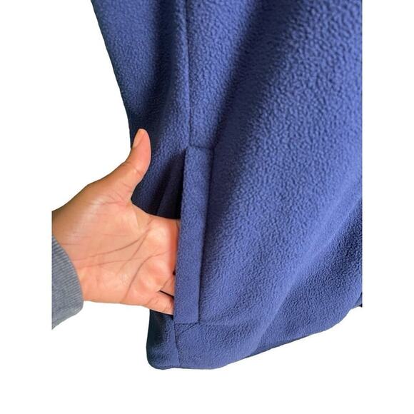 Chaps Ralph Lauren Fleece Vest Mens Size XXL Navy Blue Zip Up with Pockets - Picture 7 of 8